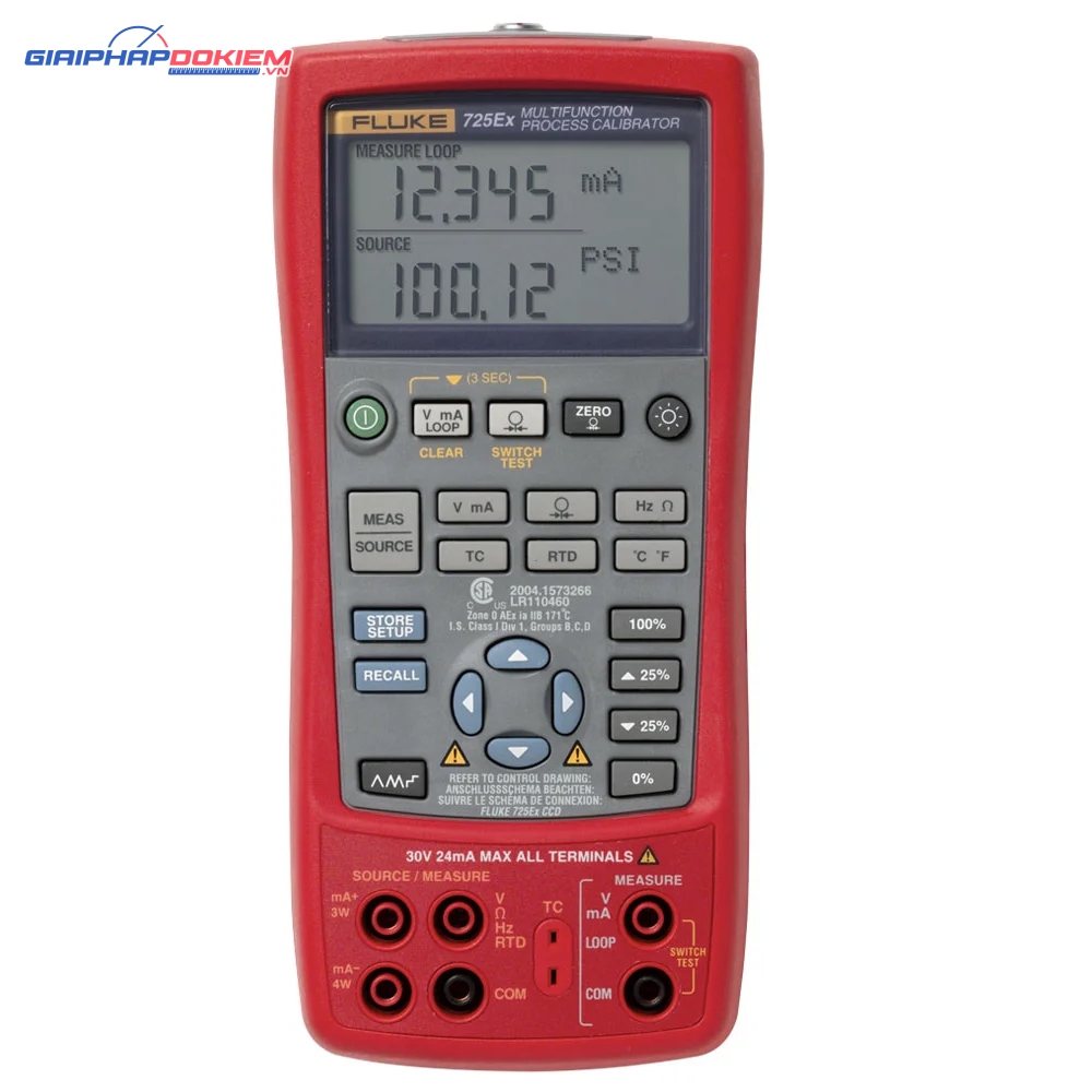 Thiết bị hiệu chuẩn đa năng FLUKE-725EX (Đo và mô phỏng dòng điện, điện áp, nhiệt độ, áp suất, an toàn phòng nổ) 5 Thiết bị hiệu chuẩn đa năng FLUKE-725EX (Đo và mô phỏng dòng điện, điện áp, nhiệt độ, áp suất, an toàn phòng nổ)