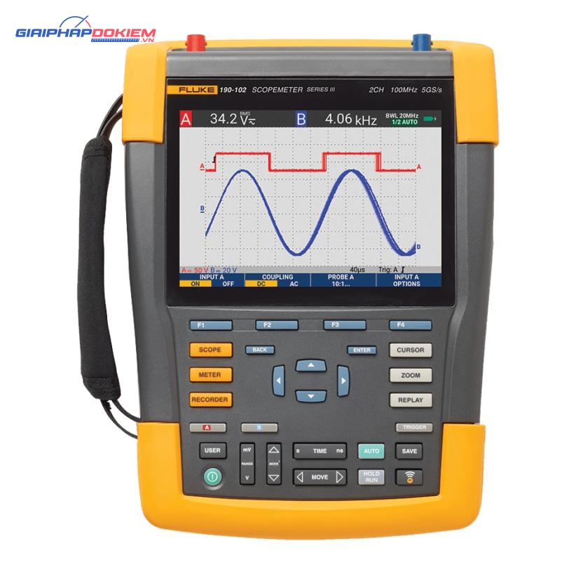 Máy hiện sóng cầm tay FLUKE-190-102-III-S (100Mhz, 2CH, 1.25 GS/s, Cách ly, FlukeView) 5 Máy hiện sóng cầm tay FLUKE-190-102-III-S (100Mhz, 2CH, 1.25 GS/s, Cách ly, FlukeView)