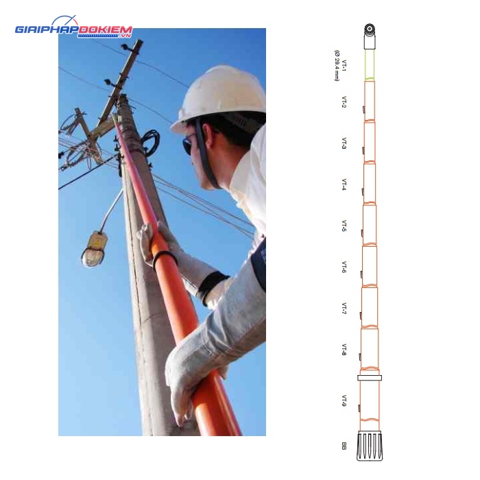 Sào thao tác 9.16m Ritz VTT 1/7 (110kV) 6 Sào thao tác 9.16m Ritz VTT 1/7 (110kV)