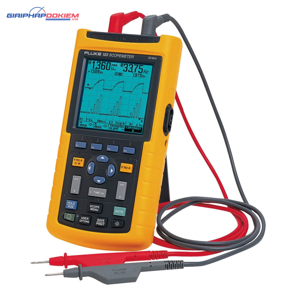 Máy hiện sóng cầm tay Fluke 123 (20Mhz, 2CH) 4 Máy hiện sóng cầm tay Fluke 123 (20Mhz, 2CH)