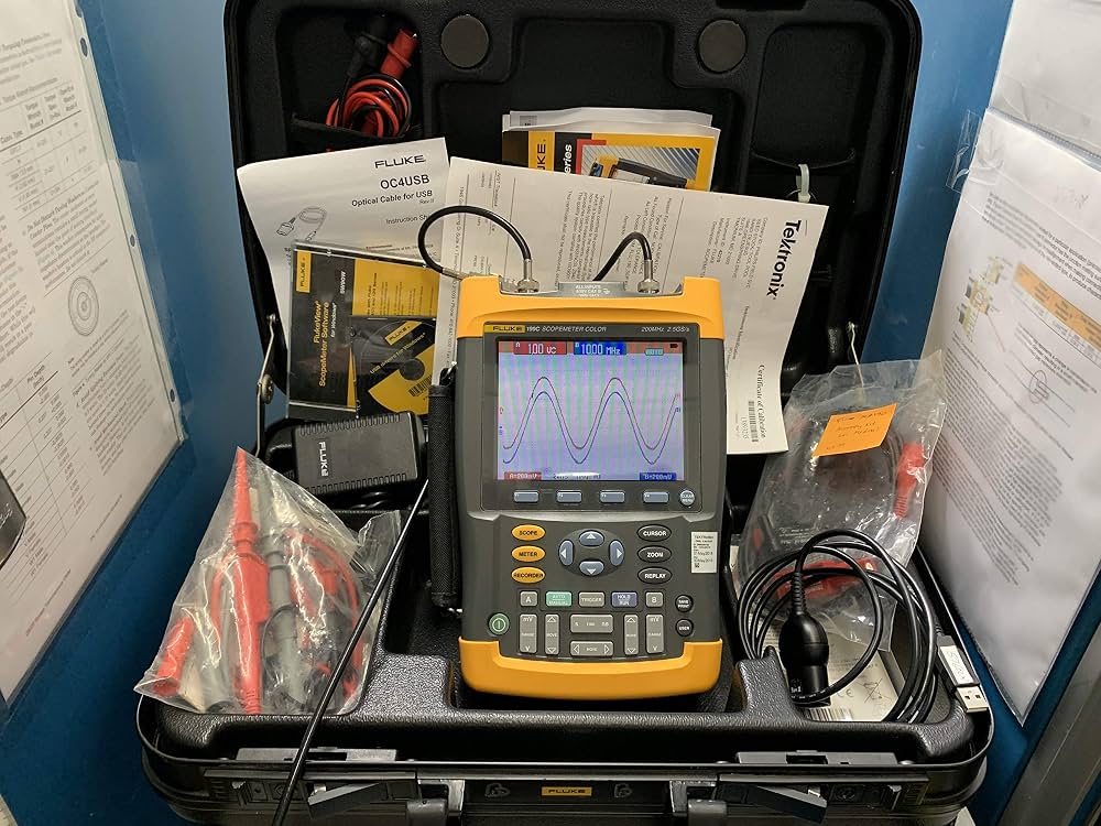 Máy hiện sóng cầm tay Fluke 199C (200Mhz, 2.5GSa/s, 2CH) 5 Fluke 199C/S 199 C/S 200MHZ Portable Oscilloscope Scopemeter MultiMeter Meter Tester Test Equipment