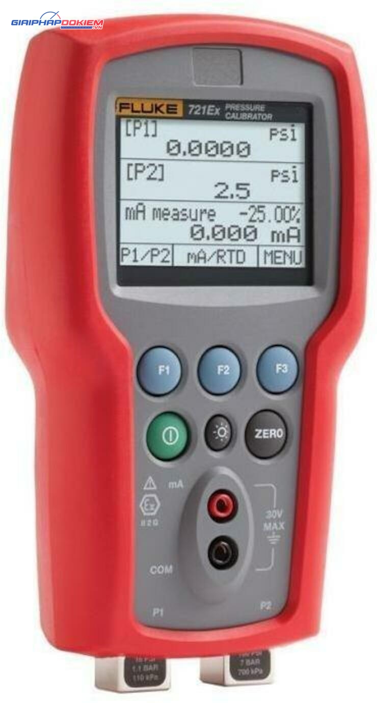 Thiết bị hiệu chuẩn áp suất chính xác FLUKE 721Ex-3610 (Intrinsically Safe, 0~ 69 bar) 5 Thiết bị hiệu chuẩn áp suất chính xác FLUKE 721Ex-3610 (Intrinsically Safe, 0~ 69 bar)