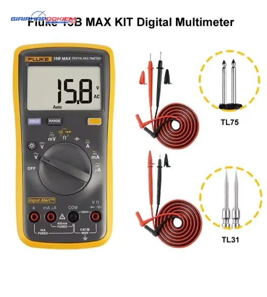 Đồng hồ vạn năng FLUKE 15B MAX KIT (1000V, 0.5%+3, IP40) 7 Đồng hồ vạn năng FLUKE 15B MAX KIT (1000V, 0.5%+3, IP40)