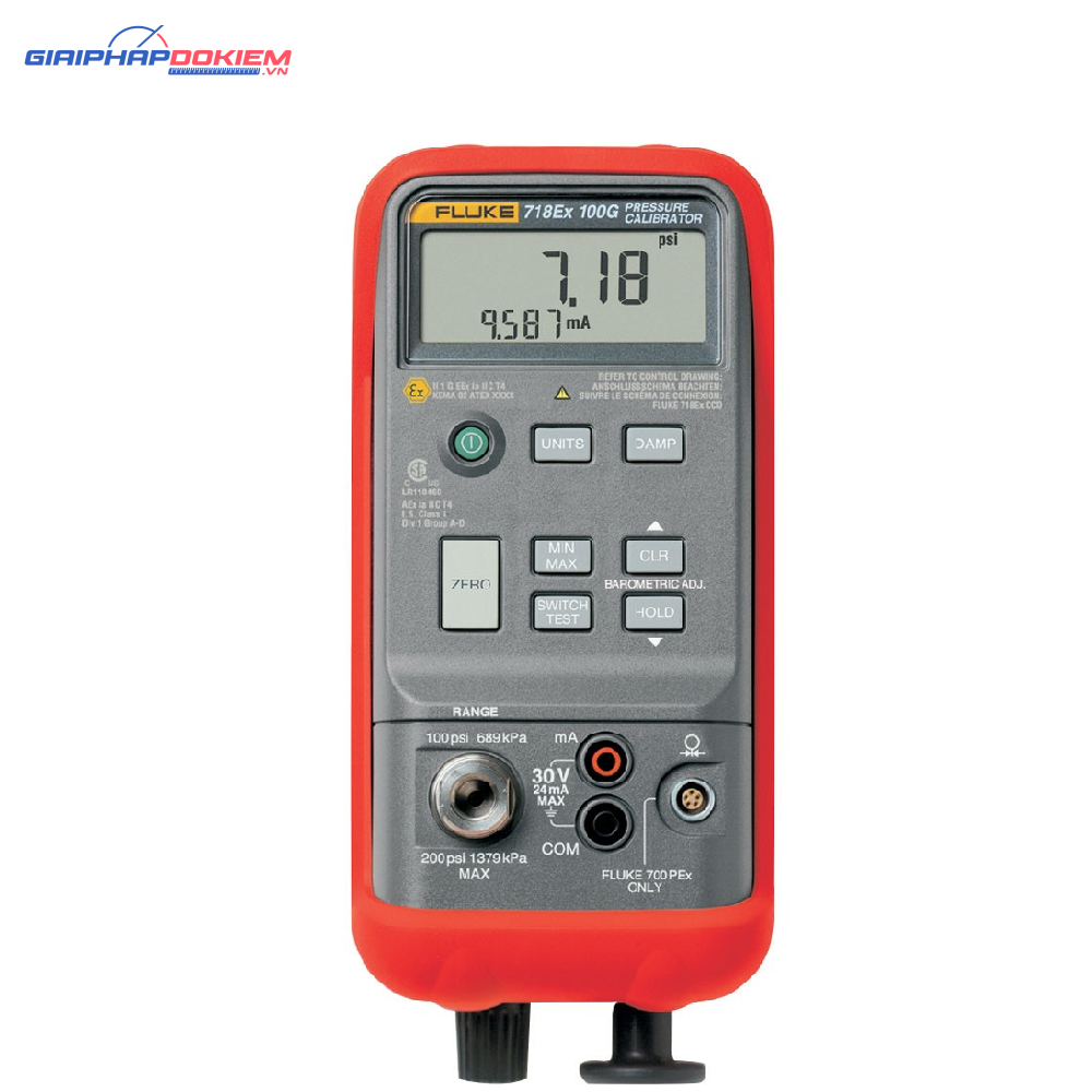 Thiết bị hiệu chuẩn áp suất FLUKE 718Ex 300G (-830 mbar to 20 bar, an toàn chống cháy nổ) 3 Thiết bị hiệu chuẩn áp suất FLUKE 718Ex 300G (-830 mbar to 20 bar, an toàn chống cháy nổ)