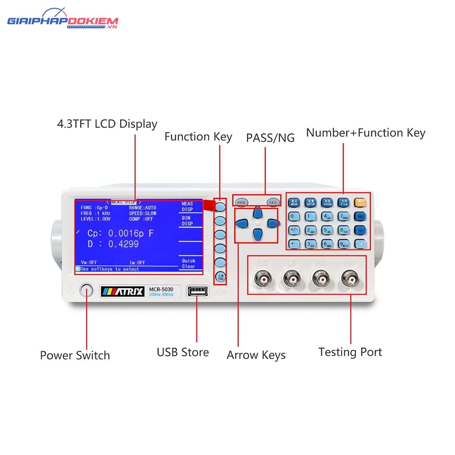 Máy đo LCR độ chính xác cao Matrix MCR-5030 24 Máy đo LCR độ chính xác cao Matrix MCR-5030