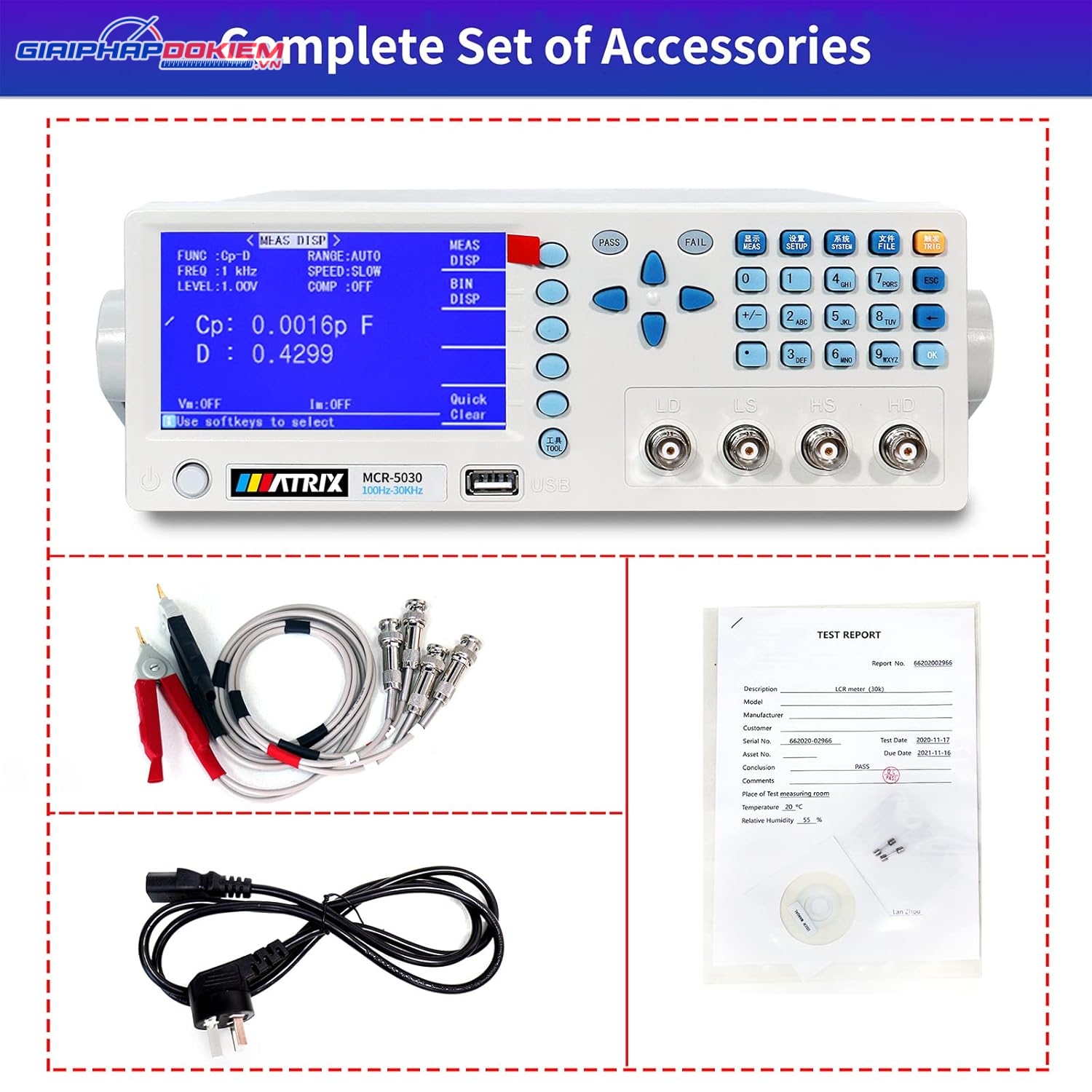 Máy đo LCR độ chính xác cao Matrix MCR-5030 25 Máy đo LCR độ chính xác cao Matrix MCR-5030