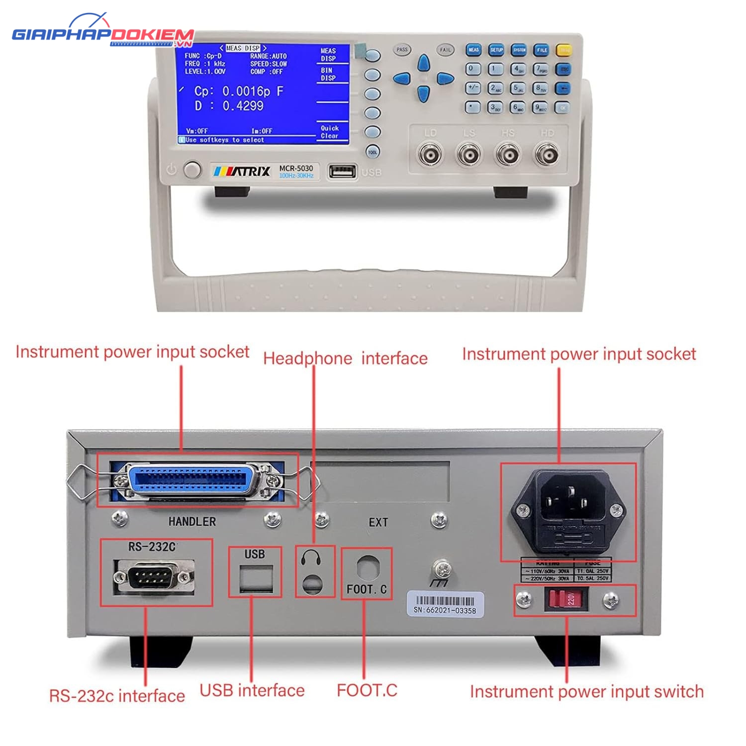 Máy đo LCR độ chính xác cao Matrix MCR-5030 14 Máy đo LCR độ chính xác cao Matrix MCR-5030