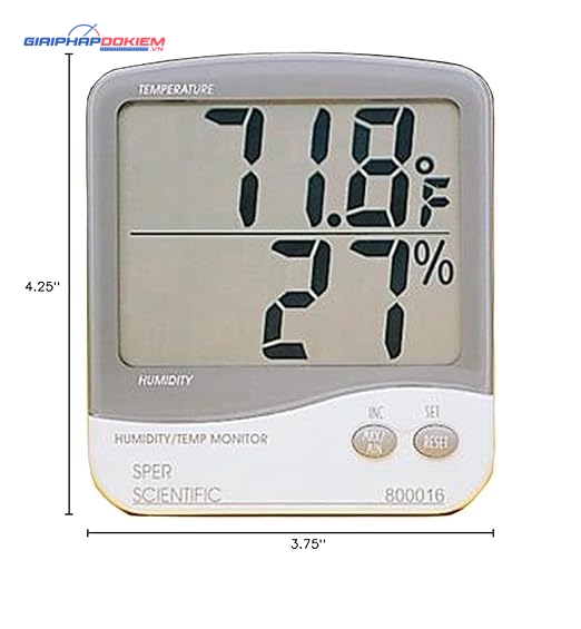 Máy đo độ ẩm và nhiệt độ Sper Scientific 800016C 3 Máy đo độ ẩm và nhiệt độ Sper Scientific 800016C