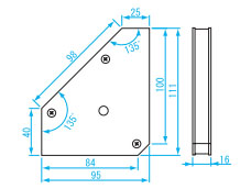 Khung cố định góc hàn 45°,90°, Niigata Seiki 135° Niigata Seiki MGW-120 7 Hình ảnh góc cạnh của khung hàn MGW-120
