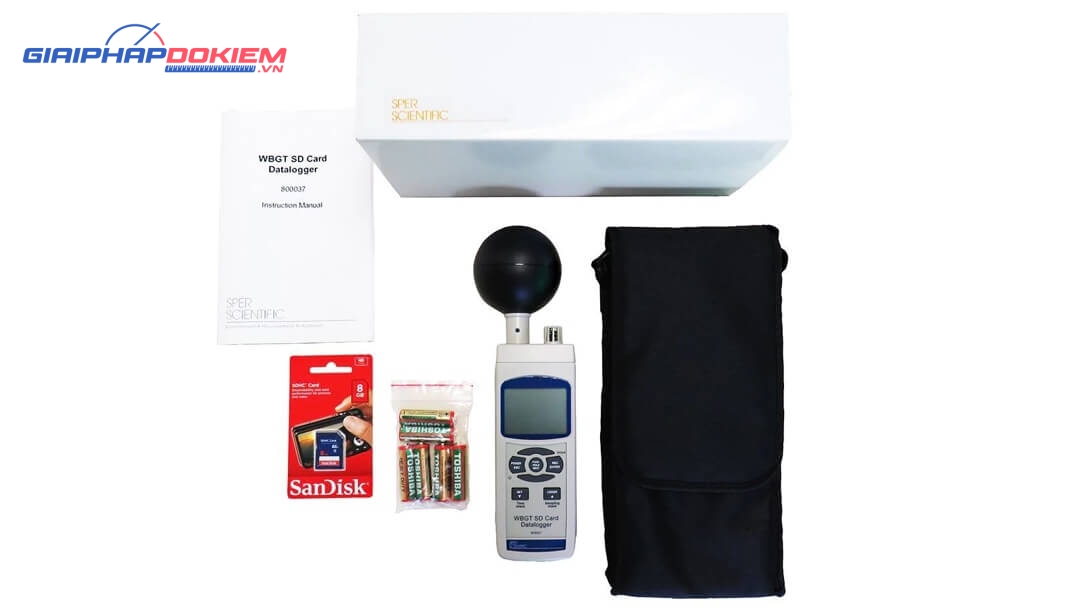 Máy đo ứng suất nhiệt WBGT Sper Scientific 800037 7 Máy đo ứng suất nhiệt WBGT Sper Scientific 800037
