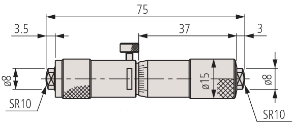 Panme Đo Trong Dạng Thanh Nối Cơ Khí 75-100mm Mitutoyo 133-144 9 panme thanh do trong co khi 133 144 bs1
