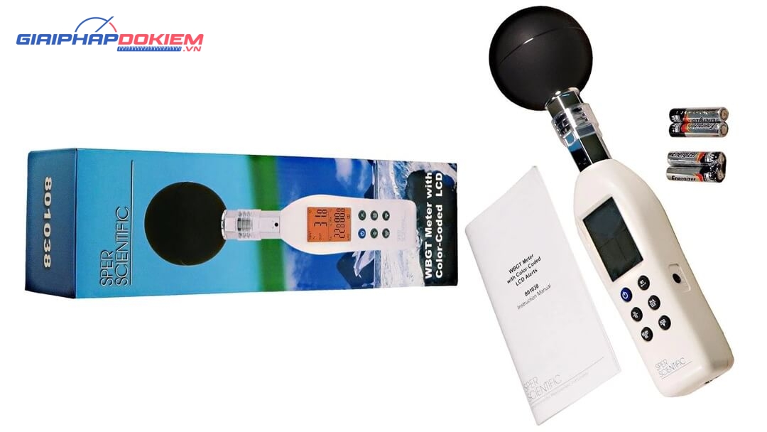 Máy đo ứng suất nhiệt WBGT Sper Scientific 801038 7 Máy đo ứng suất nhiệt WBGT Sper Scientific 801038