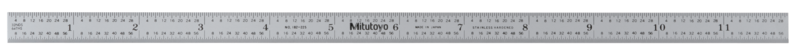 Thước Lá Thép 300mm/12", Metric/Inch Mitutoyo 182-225 6 Thước lá thép Mitutoyo