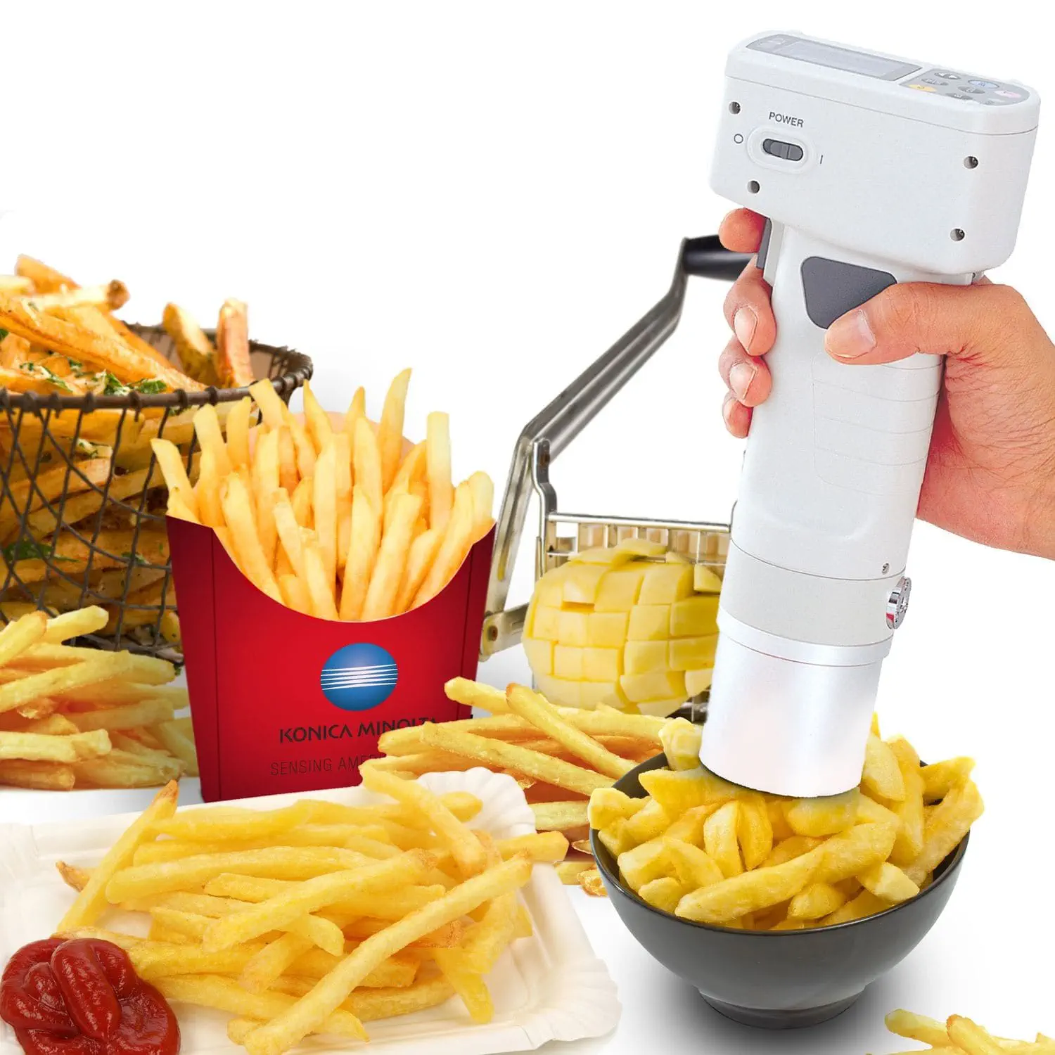 Máy đo màu chỉ số khoai tây chiên Konica Minolta CR-410FF 3 Máy đo màu chỉ số khoai tây chiên Konica Minolta CR-410FF