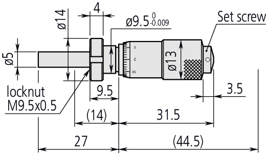 Đầu Panme 0-13mm Mitutoyo 148-103 7 Cận cảnh Đầu Panme Mitutoyo 148-103
