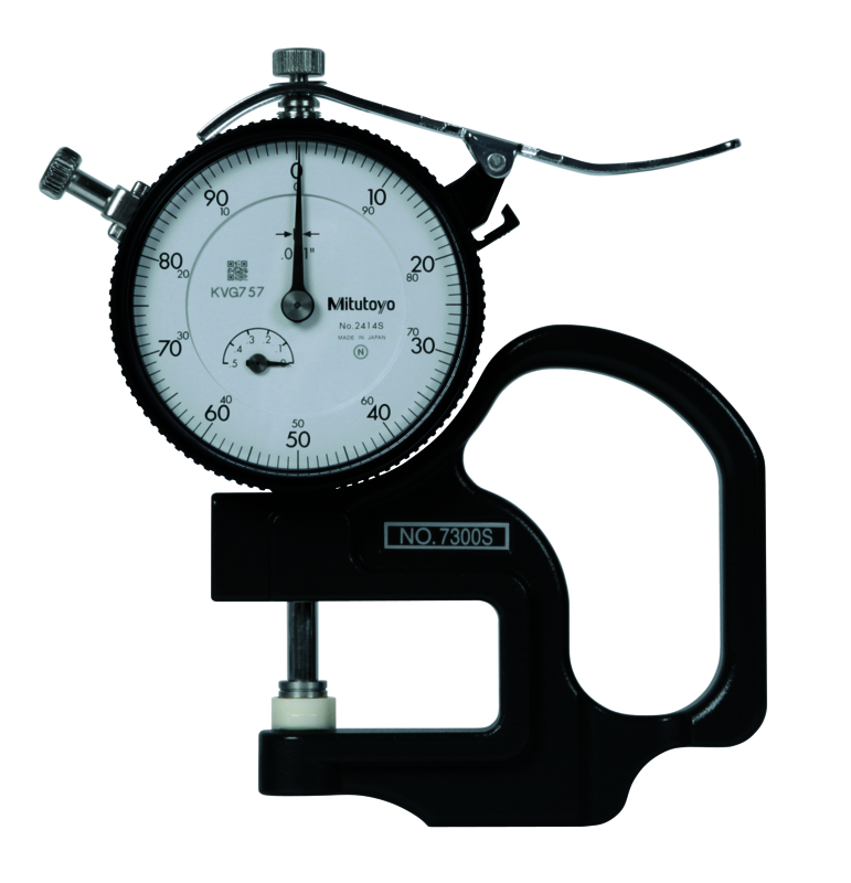 Đồng hồ đo độ dày cơ khí, 0-0,4", 0,001" Mitutoyo 7300S 6 Đồng hồ đo độ dày cơ khí 7300S