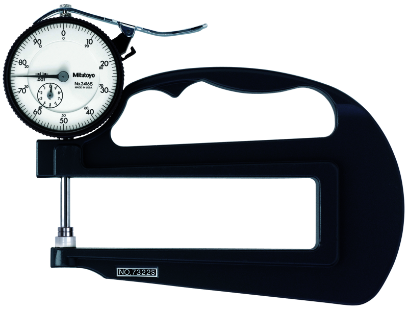 Đồng hồ đo độ dày cơ khí, 0-1", 0,001" 4,72" Mitutoyo 7322S 6 Đồng Hồ So Cơ Khí Đo Độ Dày