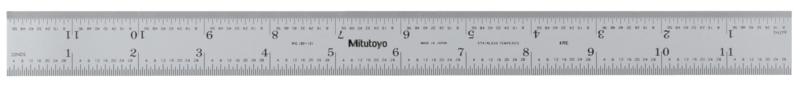 Thước Lá Thép 12" Inch Mitutoyo 182-121 6 Thước Lá Thép Mitutoyo 182-121