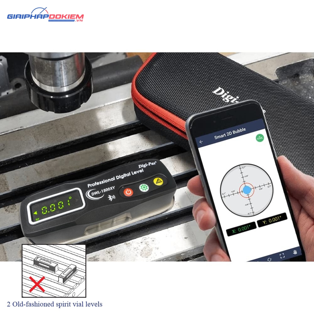 Máy cân bằng kỹ thuật số chính xác 2 trục Digi Pas DWL-1500XY 6 Máy cân bằng kỹ thuật số chính xác 2 trục Digi Pas DWL-1500XY