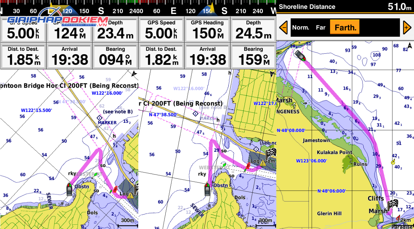 Máy Định Vị Dò Cá GARMIN GPSMAP 585 Plus 26 Máy Định Vị Dò Cá GARMIN GPSMAP 585 Plus