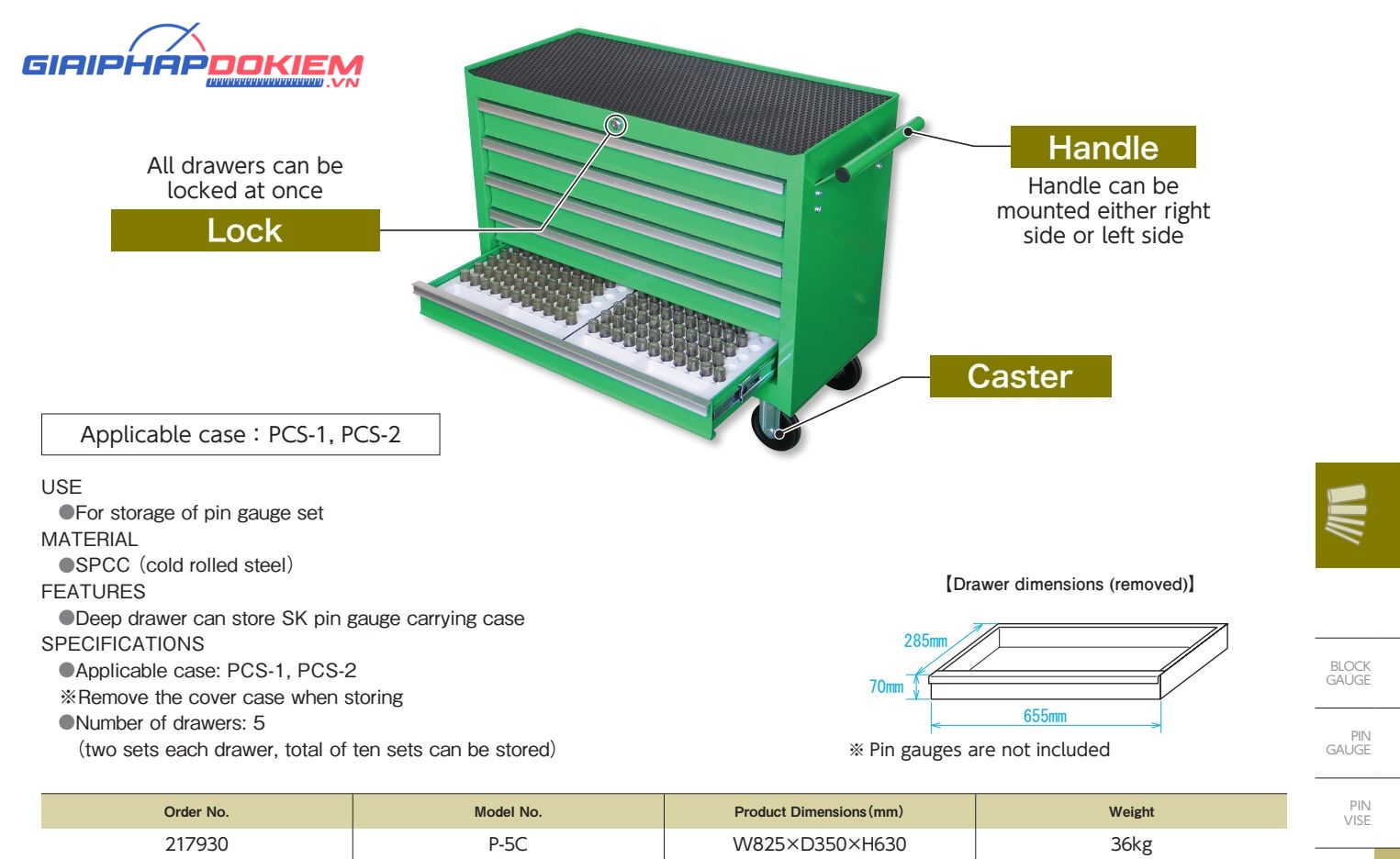 Hộp Đựng Trục Chuẩn Niigata Seiki PCS-1 (55 Lỗ) 8 giaiphapdokiem vn 1 1