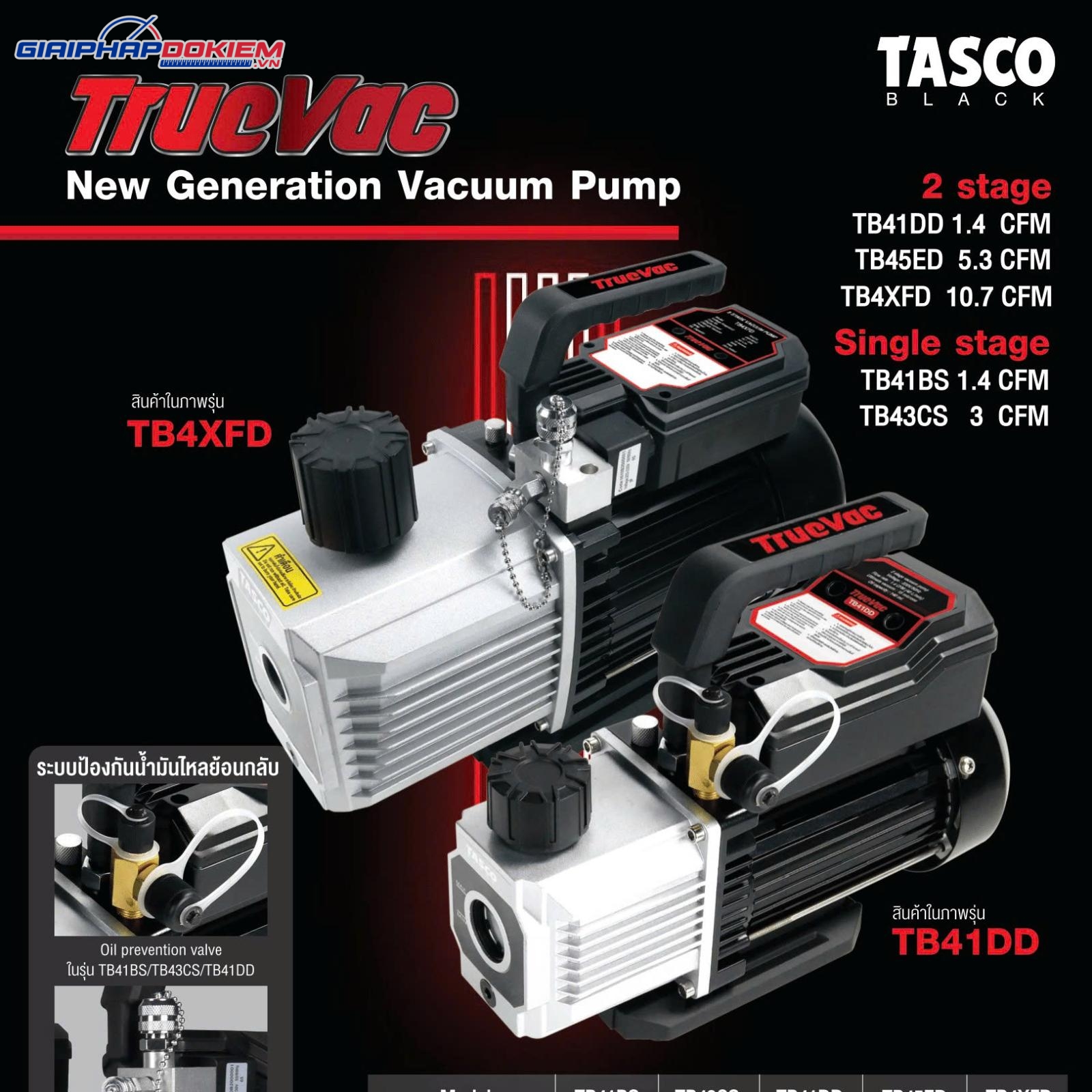 Máy hút chân không 2 cấp Tasco TB4XFD 7 Máy hút chân không 2 cấp Tasco TB4XFD