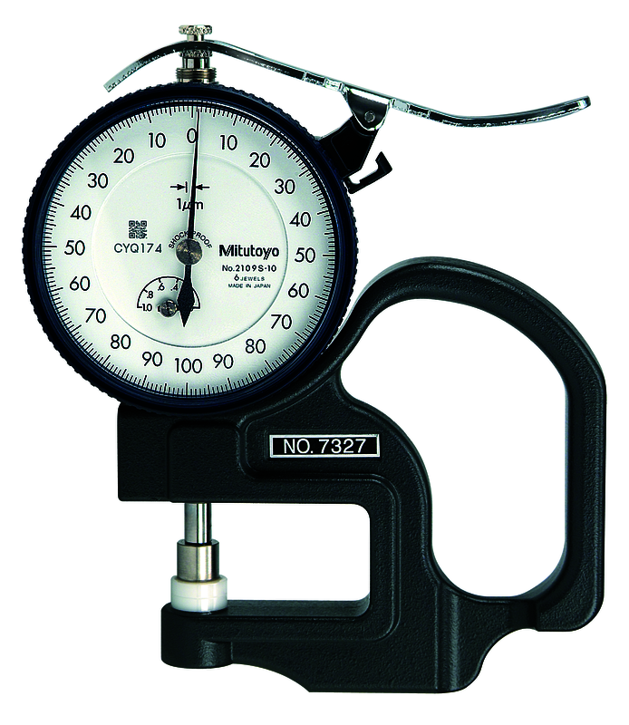 Đồng hồ đo độ dày cơ khí, 0-1mm, 0,001mm Mitutoyo 7327 6 Đồng hồ đo độ dày