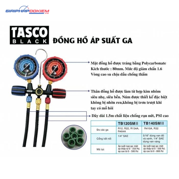 Đồng hồ áp suất Tasco TB140SM II 10 Đồng hồ áp suất Tasco TB140SM II