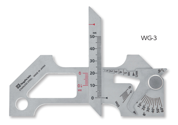 Thước đo mối hàn 0.5-5mm WG-3 Niigataseiki WG-3 4 Thước đo mối hàn WG-3