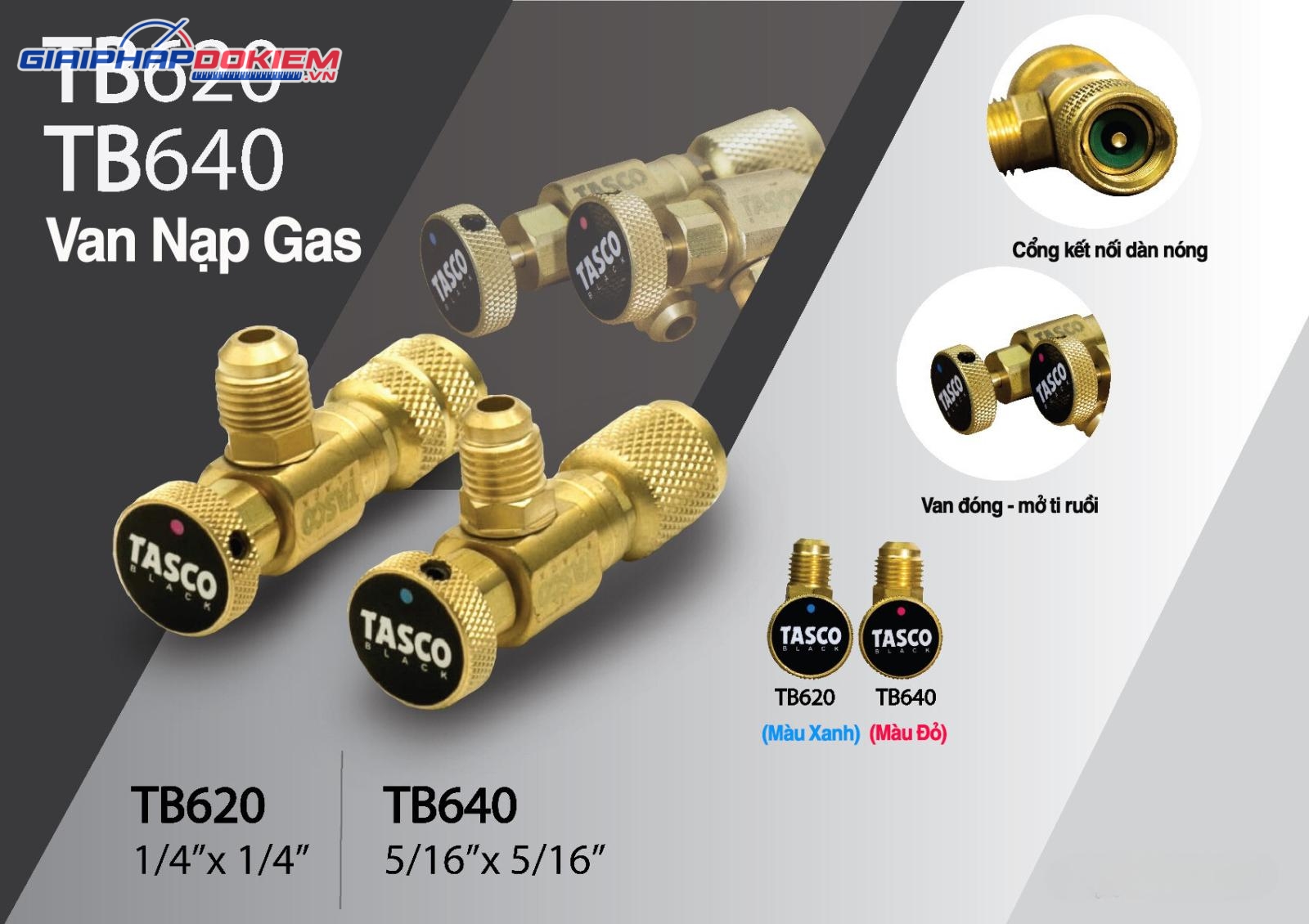 Van nạp gas Tasco TB620 10 Van nạp gas TB620