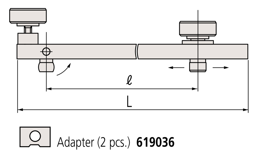 Đầu nối cho 2 khối đo dài Connector C Mitutoyo 619033 7 Connector