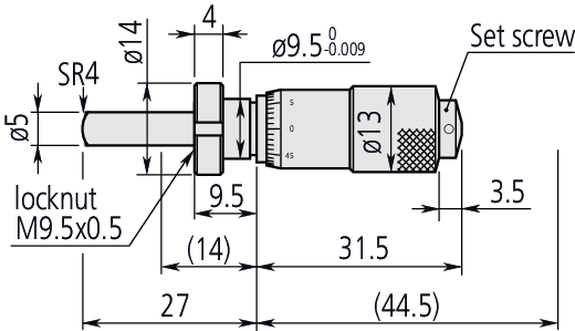 Đầu Panme 0-13mm Mitutoyo 148-802 7 Minh họa chi tiết Đầu Panme Mitutoyo 148-802
