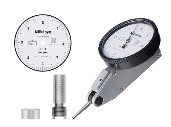 Đồng Hồ So Chân Gập, Dial Test Indicator, Horizontal Type 0,008", 0,0001", 9,52mm Stem Mitutoyo 513-403-10E 12 Đồng hồ đo kiểm Mitutoyo 513 Series