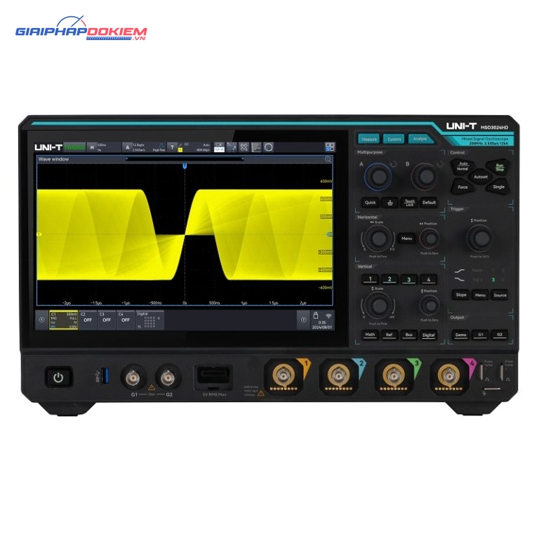 Máy hiện sóng độ phân giải cao Uni-T MSO3024HD (200MHz, 4CH) 1 Máy hiện sóng độ phân giải cao Uni-T MSO3024HD (200MHz, 4CH)