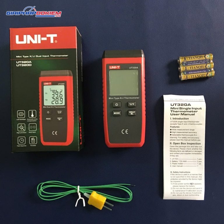 Máy đo nhiệt độ tiếp xúc Uni-T UT320A (1300°C) 2 Máy đo nhiệt độ tiếp xúc Uni-T UT320A (1300°C)
