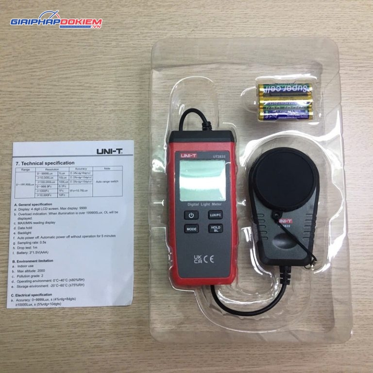 Máy đo cường độ ánh sáng Uni-T UT383S 2 Máy đo cường độ ánh sáng Uni-T UT383S
