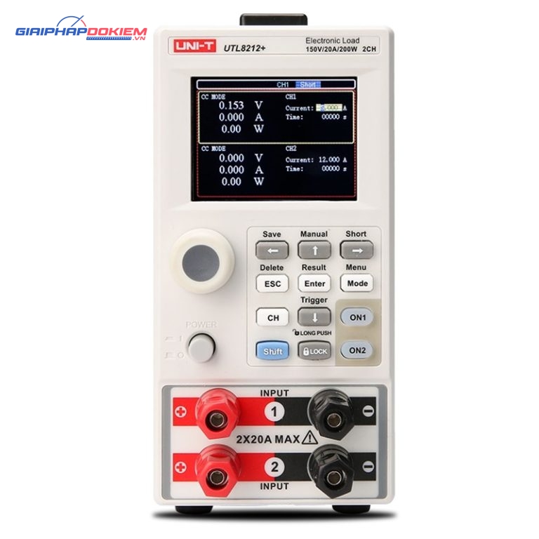 Tải điện tử DC Uni-T UTL8212+(150V/20A/400W/2CH) 1 Tải điện tử DC Uni-T UTL8212+(150V/20A/400W/2CH)