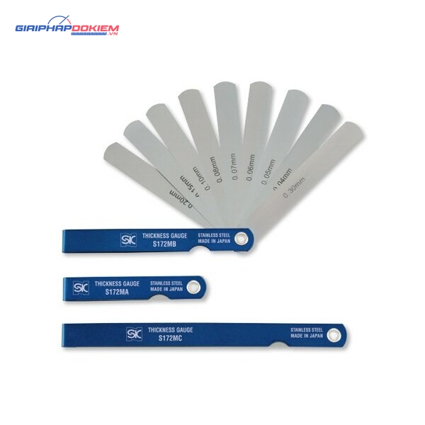 Bộ căn lá đo khe hở 0.04-0.30mm 9 lá, Niigata Seiki S172MA 2 Bộ căn lá đo khe hở 0.04-0.30mm 9 lá, Niigata Seiki S172MA