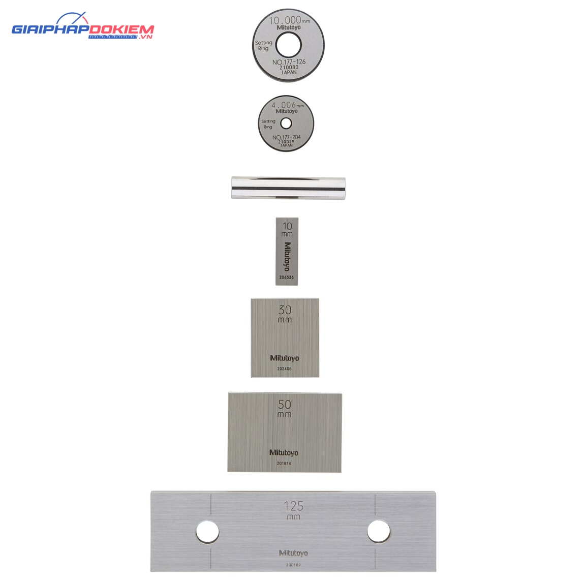 Bộ Căn Mẫu Thép Inch Mét 4 Khối Cấp 1 Mitutoyo 516-126-10 4 Bộ Căn Mẫu Thép Inch Mét 4 Khối Cấp 1 Mitutoyo 516-126-10