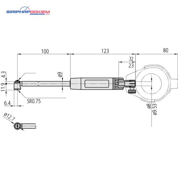 Bộ Đồng Hồ Đo Lỗ Trong Tiếp Xúc 2 Điểm 0,7-9", 18-150mm Mitutoyo 511-925-10 6 Bộ Đồng Hồ Đo Lỗ Trong Tiếp Xúc 2 Điểm 0,7-9", 18-150mm Mitutoyo 511-925-10