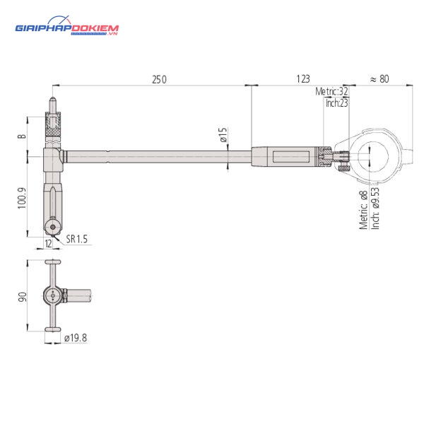 Bộ Đồng Hồ Đo Lỗ Trong Tiếp Xúc 2 Điểm 6.5-10"/0.0005" Mitutoyo 511-745-20 4 Bộ Đồng Hồ Đo Lỗ Trong Tiếp Xúc 2 Điểm 6.5-10"/0.0005" Mitutoyo 511-745-20