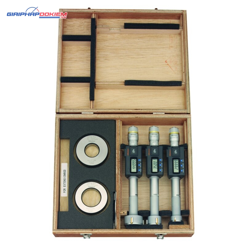 Bộ Panme Đo Lỗ 3 Chấu Điện Tử Metric 25-50 mm, Interchange. Head IP65, TIN Mitutoyo 468-983 2 Bộ Panme Đo Lỗ 3 Chấu Điện Tử Metric 25-50 mm, Interchange. Head IP65, TIN Mitutoyo 468-983