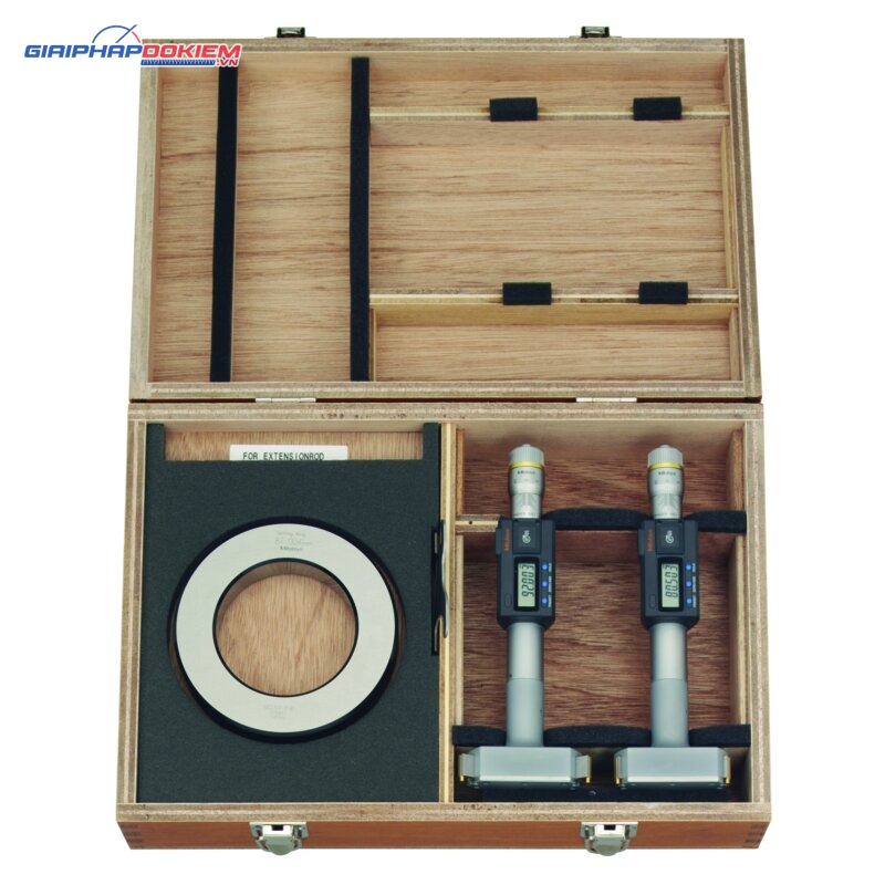 Bộ Panme Đo Lỗ 3 Chấu Điện Tử Metric 75-100 mm, Interchange. Head IP65, TIN Mitutoyo 468-985 10 Bộ Panme Đo Lỗ 3 Chấu Điện Tử Metric 75-100 mm, Interchange. Head IP65, TIN Mitutoyo 468-985