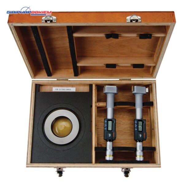 Bộ Panme Đo Lỗ 3 Chấu Điện Tử Metric/ Inch 2-3", Interchange. Head IP65, TIN Mitutoyo 468-989 10 Bộ Panme Đo Lỗ 3 Chấu Điện Tử Metric/ Inch 2-3", Interchange. Head IP65, TIN Mitutoyo 468-989