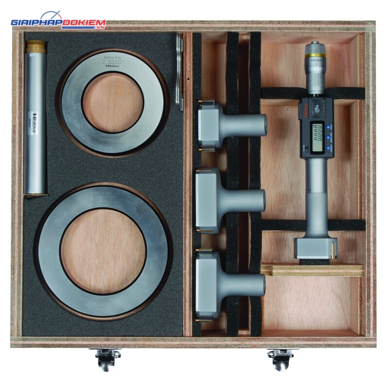 Bộ Panme Đo Lỗ 3 Chấu Điện Tử Metric/Inch 2-4", Interchange. Head IP65, TIN Mitutoyo 468-979 10 Bộ Panme Đo Lỗ 3 Chấu Điện Tử Metric/Inch 2-4", Interchange. Head IP65, TIN Mitutoyo 468-979