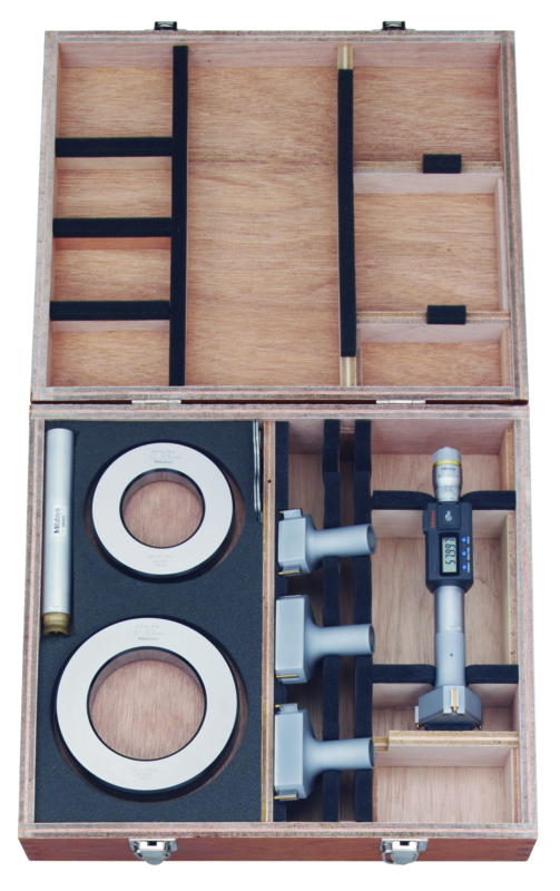 Bộ Panme Đo Lỗ 3 Chấu Điện Tử Metric 50-100mm, Interchange. Head IP65, TIN Mitutoyo 468-974 19 Micrometer nội bộ kỹ thuật số