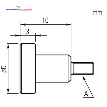 Đầu đo đồng hồ so 10mm, Steel, Metric Mitutoyo 101117 4 Đầu đo đồng hồ so 10mm, Steel, Metric Mitutoyo 101117