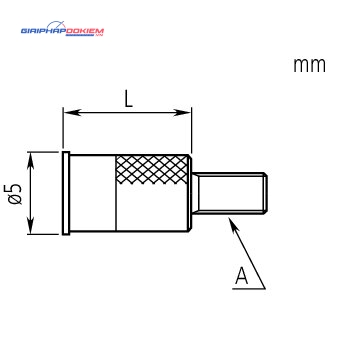 Đầu đo đồng hồ so 5mm, Steel, Metric Mitutoyo 131365 4 Đầu đo đồng hồ so 5mm, Steel, Metric Mitutoyo 131365