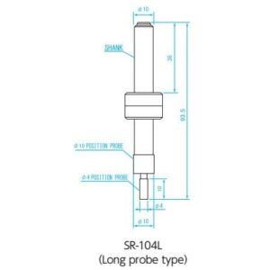 Đầu dò gá tâm đường kính 4mm loại dài Niigata Seiki SR-104L 5 Đầu dò gá tâm đường kính 4mm loại dài Niigata Seiki SR-104L