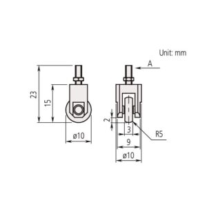 Đầu lăn đồng hồ so D=10mm Mitutoyo 901991